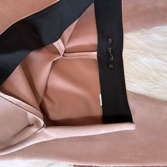 Zara Faux Suede Skinny Trouser with ruffle detail 188 - Picture 4 of 5